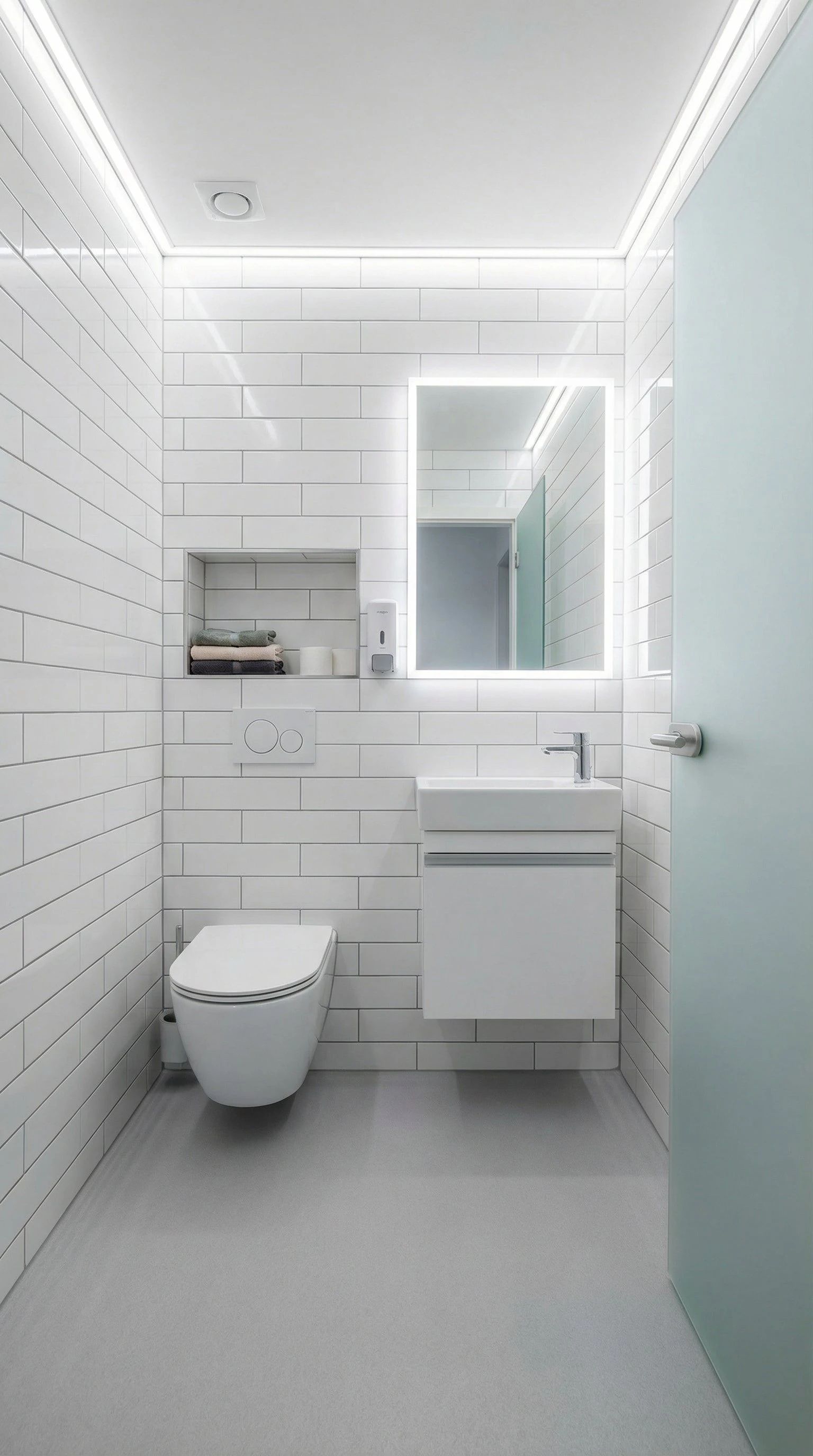 Salle d'eau intégrée au module bureau professionnel